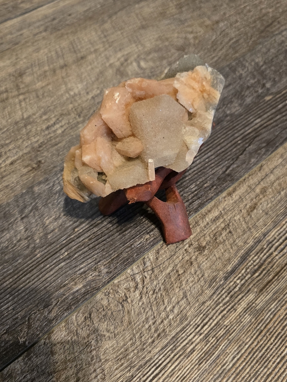 Peach Stilbite Mineral Cluster – Raw Natural Crystal Specimen - Picture 5 of 6